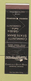 Matchbook Cover - Community State Bank Grandville MI