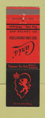 Matchbook Cover - Cari's Red Lion Luncheteria Bay City MI