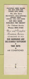 Matchbook Cover - Cari's Red Lion Luncheteria Bay City MI