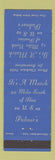 Matchbook Cover - It's a Match Palmer's Clarkston MI