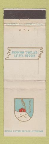 Matchbook Cover - Otsego Hidden Valley Gaylord MI WEAR