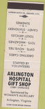 Matchbook Cover - Arlington Hospital Gift Shop Arlington VA white