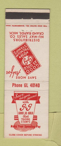 Matchbook Cover - Good as Gold Trading Stamps Grand Rapids MI