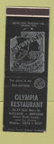 Matchbook Cover - Olympia Restaurant Welland ON