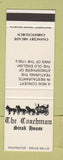 Matchbook Cover - The Coachman Steak House Christchurch New Zealand SAMPLE