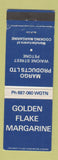 Matchbook Cover - Golden Flake Margarine Petone New Zealand WEAR
