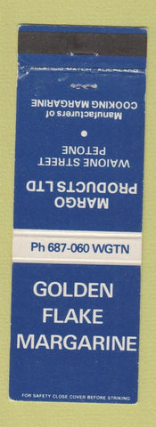 Matchbook Cover - Golden Flake Margarine Petone New Zealand WEAR