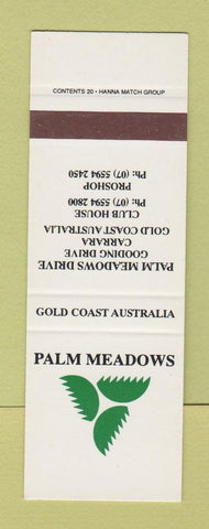 Matchbook Cover - Palm Meadows Carrara Australia
