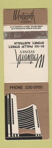 Matchbook Cover - Wentworth Hotel Sydney Australia