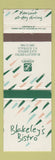 Matchbook Cover - Blakeley's Bistro Alice Springs Australia