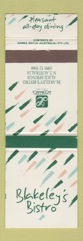 Matchbook Cover - Blakeley's Bistro Alice Springs Australia