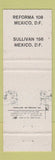 Matchbook Cover - Shirley's Reforma Mexico DF