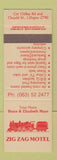 Matchbook Cover - Zig Zag Motel Lithgow Australia SAMPLE