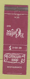 Matchbook Cover - Cancun 1900 Restaurante Cancun Mexico