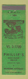 Matchbook Cover - Phillips Road Oiling Service Dearborn MI WEAR