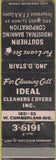 Matchbook Cover - Ideal Cleaners Southern Banking WORN