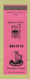 Matchbook Cover - 1st National Bank Ontonagon MI PINK