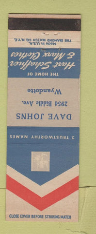 Matchbook Cover - Hart Schaffner Marx Men's Clothes Wyandotte MI