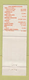 Matchbook Cover - Tahiti Beachcomber Hotel