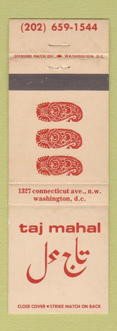 Matchbook Cover - Taj Mahal Washington DC