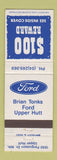 Matchbook Cover - Brian Tolks Ford Upper Hutt New Zealand