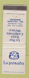Matchbook Cover - La Posada La Paz Baja CA Mexico