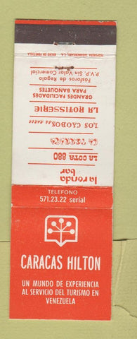 Matchbook Cover - Caracas Venezuela Hilton Hotel
