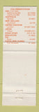 Matchbook Cover - Tahiti Beachcomber Hotel Polynesian Paradise