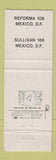 Matchbook Cover - Shirley's Mexico DF