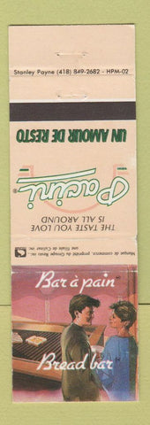 Matchbook Cover - Bar a Pain Bread Bar Canada