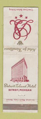 Matchbook Cover - Detroit Leland Hotel MI