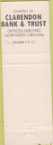 Matchbook Cover - Arlington Hospital Gift Shop Arlington VA green