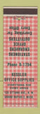 Matchbook Cover - Kessler Office Supply Engravers Grand Rapids MI