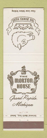 Matchbook Cover - Morton House Grand Rapids MI Boar's Head