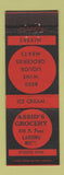 Matchbook Cover - Assid's Lansing MI grocery