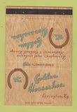Matchbook Cover - Golden Horseshoe Lexington KY 40 Strike
