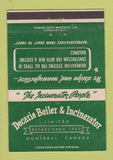Matchbook Cover - Decarie Boiler Incinerator Montreal QC 40 Strike