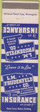 Matchbook Cover - LM Frudenfeld Co Minneapolis MN