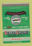 Matchbook Cover - Denver Chicago Trucking 40 Strike