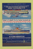 Matchbook Cover - SS Princess Anne Pocahontas cruise  40 Strike