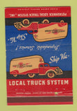 Matchbook Cover - Potashnick Truck System trucking 40 Strike
