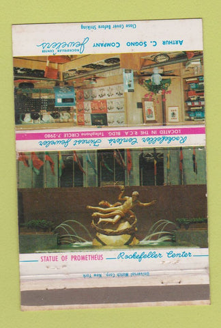 Matchbook Cover Arthur Sogno Jewelry New York City Rockefeller Center 40 Strike