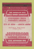 Matchbook Cover - Jefferson Liquor Store Buffalo NY 40 Strike