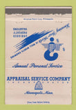 Matchbook Cover - Appraisal Service Company Minneapolis MN 40 Strike