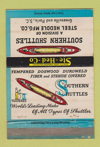 Matchbook Cover - Southern Shuttles Greenville Paris SC WEAR 40 Strike