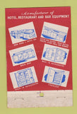 Matchbook Cover - Ceco Taps Correct Equipment Hartland WI 22 Strike Feature