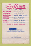Matchbook Cover - Arthur Maisel's Restaurant New York City 40 Strike