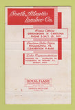 Matchbook Cover - Southern Atlantic Lumber 1956 Greensboro NC WEAR 40 Strike