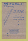 Matchbook Cover - Frank Wilson Company Detroit MI 40 Strike
