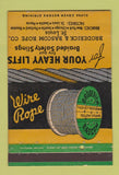 Matchbook Cover - Broderick & Bascom Rope St Louis MO wire 40 Strike